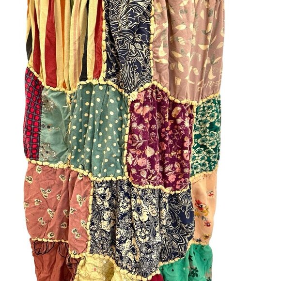Handmade Patchwork Gypsy Bohemian Hippie Festival Long Skirt size Small/Medium - Picture 6 of 9